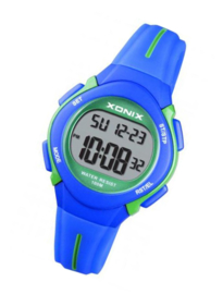 Xonix EN-005 digitaal horloge 32 mm 100 meter blauw/ groen