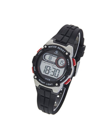 Marea B25154/1 digitaal horloge 36 mm 100 meter zwart/ rood