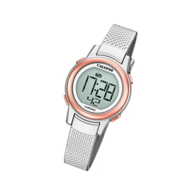 Calypso K5736/2 digitaal horloge 30 mm 100 meter grijs/ rosé