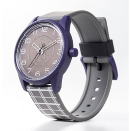 Q&Q RP00J052Y Smile Solar horloge 40 mm 50 meter grijs/ paars