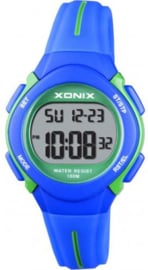 Xonix EN-005 digitaal horloge 32 mm 100 meter blauw/ groen