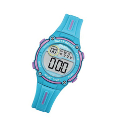 Tekday 653999 digitaal horloge 33 mm 100 meter turquoise/ lila