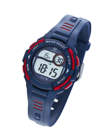 Marea B25133/1 digitaal horloge 34 mm 100 meter blauw/ rood