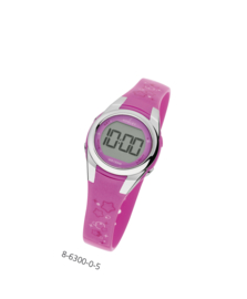 Nowley 8-6300-0-5 digitaal horloge 28 mm 100 meter roze/ wit