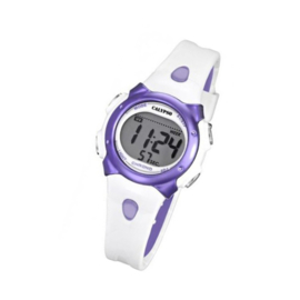 Calypso K5609/2 digitaal horloge 34 mm 100 meter wit/ paars