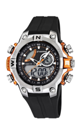 Calypso K5586/4 analoog/ digitaal horloge 46 mm 100 meter zwart/ oranje