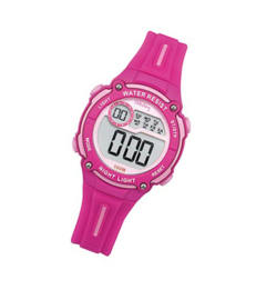 Tekday 653998 digitaal horloge 33 mm 100 meter lila/ roze