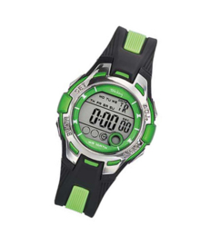 Tekday 653943 digitaal horloge 37 mm 100 meter zwart/groen