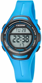 Calypso K5727/4 digitaal horloge 34 mm 100 meter blauw/ zwart