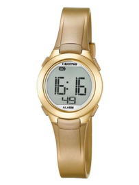 Calypso K5677/3 digitaal horloge 28 mm 100 meter goud/ rosé