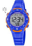 Calypso K5801/3 digitaal horloge 33 mm 100 meter blauw/ oranje
