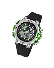Calypso K5586/3 analoog/ digitaal horloge 46 mm 100 meter zwart/ groen