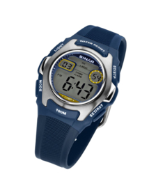 Sinar XE-50-2 digitaal horloge 38 mm 100 meter blauw/ grijs