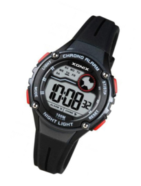 Xonix IT-007 digitaal horloge 32 mm 100 meter zwart/ rood