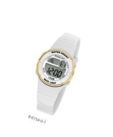 Nowley 8-6154-0-1 digitaal horloge 31 mm 100 meter wit/ goud