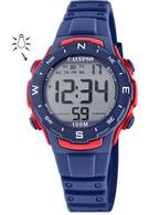 Calypso K5801/4 digitaal horloge 33 mm 100 meter blauw/ rood