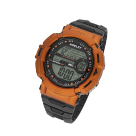 Nowley 8-6202-0-3 digitaal horloge 50 mm 100 meter zwart/ oranje
