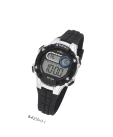 Nowley 8-6259-0-1 digitaal horloge 36 mm 100 meter zwart/ zilver