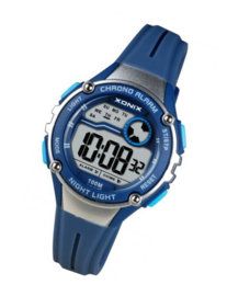 Xonix IT-006 digitaal horloge 32 mm 100 meter blauw/ zilverkleur