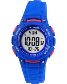 Xonix BAL-004 digitaal horloge 33 mm 100 meter blauw/ oranje