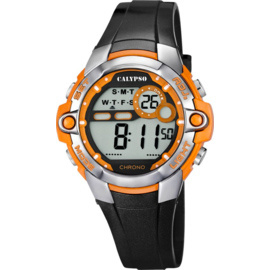 Calypso K5617/4  digitaal horloge 37mm 100 meter zwart/ oranje