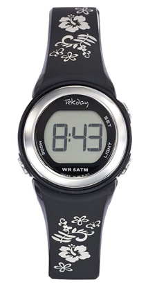 Tekday 653908 digitaal horloge 30 mm meter zwart/ grijs | Tekday horloges | www.digitale-horloges.nl