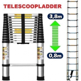 Telescoop-Ladder 3.80 METER uitschuifbaar