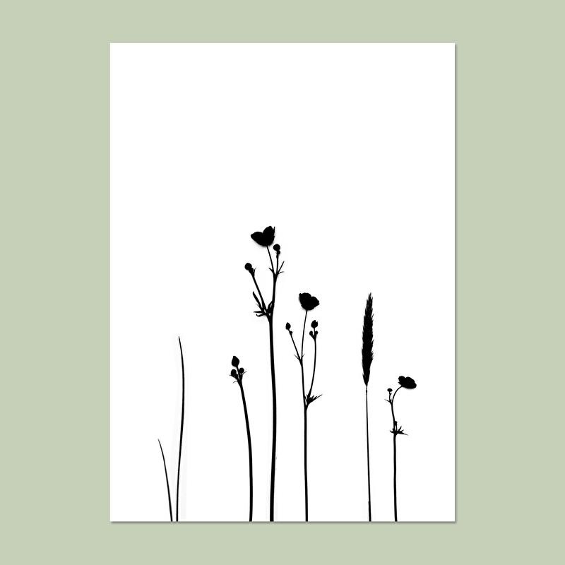 proza hangen Penelope Bloemen zwart-wit | postkaarten | Lily & Willow