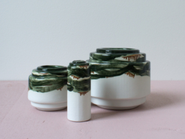 Porcelain pot S - Moss Green