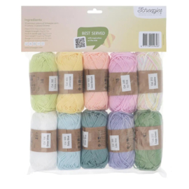 Scheepjes Catona colour pack 10x25g - Marshmallow Mix