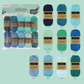Scheepjes Catona colour pack 10x25g - Blueberry Fizz