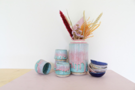 Porcelain Espresso Cup - Pink&Blue