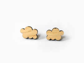 Wooden earstuds Cloud