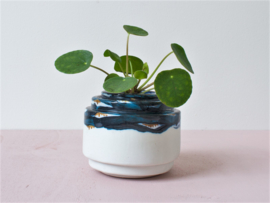 Porcelain pot M - Royal Chique blue