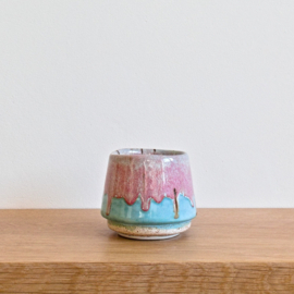 Porcelain Espresso Cup - Pink&Blue