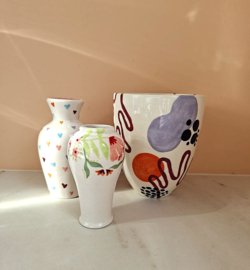 Moederdag special workshop keramiek beschilderen vaasje en tegels - 9 mei 10:00-12:00 Veenendaal