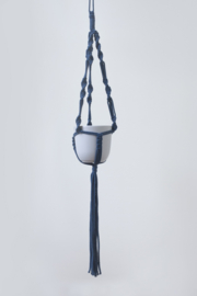 Macramé plantenhanger - Petrol Blauw