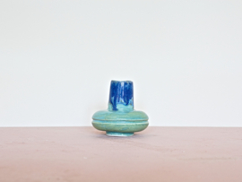 Porcelain vase Bulb S - Blue Dripper