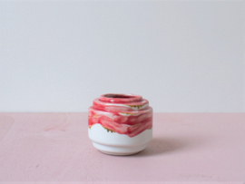 Porcelain pot S - Coral Red