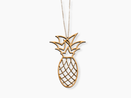 Wooden necklace Pineapple