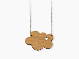 Wooden necklace Cloud