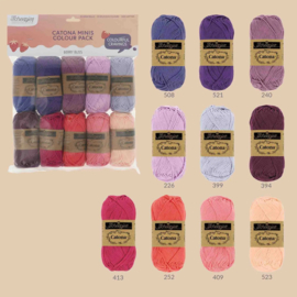Scheepjes Catona colour pack 10x25g - Berry Bliss