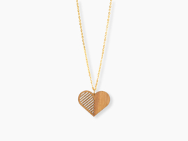 Wooden Necklace heart