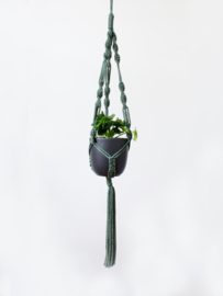 Macramé planthanger dark green