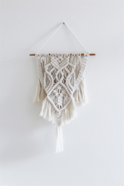 Naturel macramé wandkleed