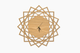 Houten Klok Geometric