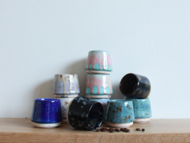 Porcelain Espresso Cup - Pink&Blue