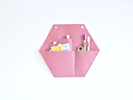 Hexagon Felt organizer Pink