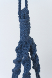 Macramé plantenhanger - Petrol Blauw