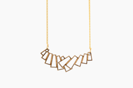 Wooden necklace Geometric